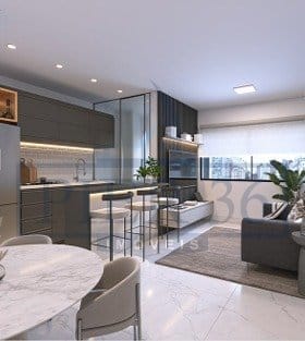 Apartamento à venda com 43m², 1 dormitório, 1 suíte, 1 vaga no bairro Menino Deus em Porto Alegre - Foto 1